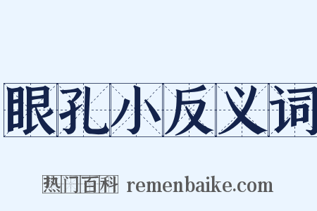 眼孔小反义词是什么意思的图片